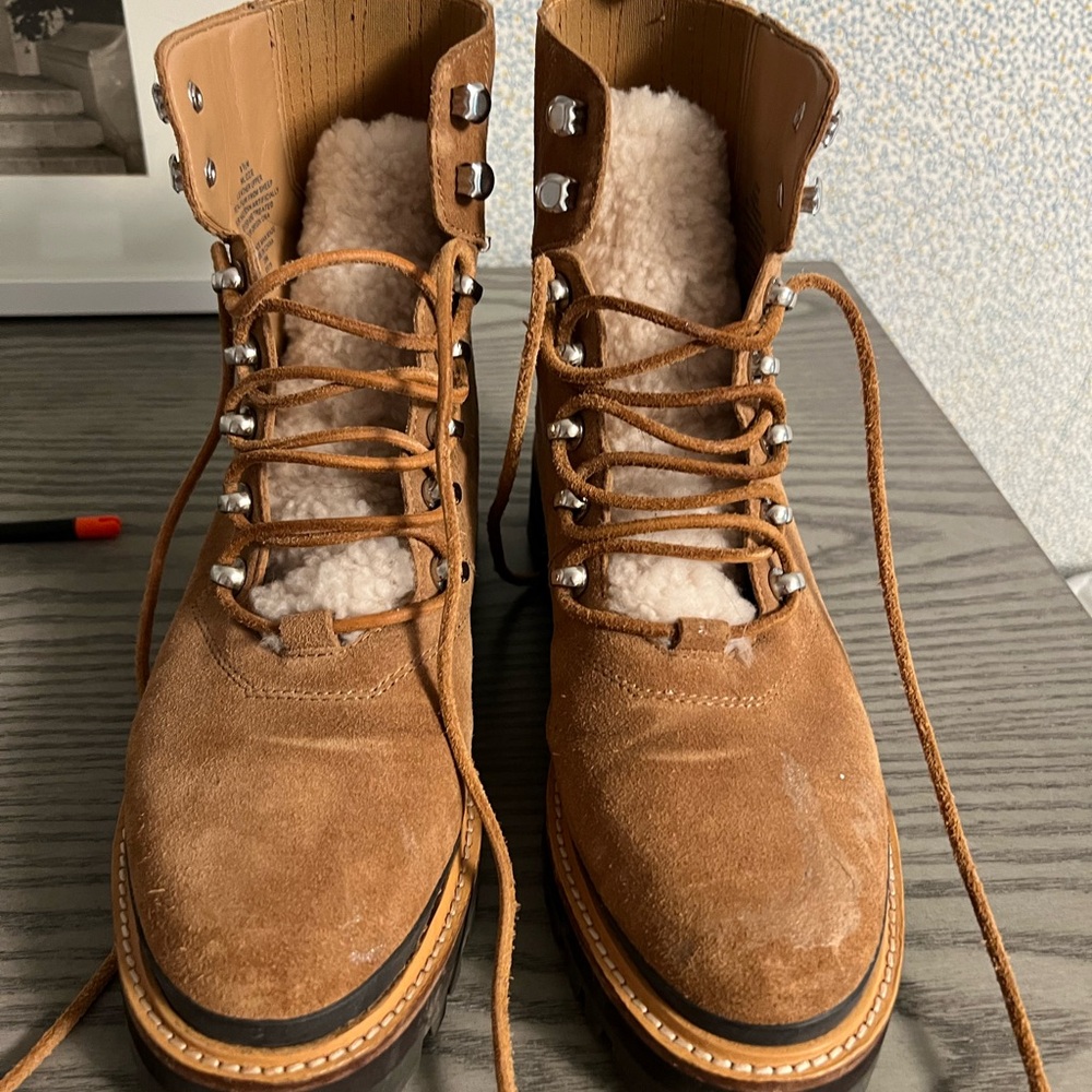 Marc Fisher Tan Suede Boots